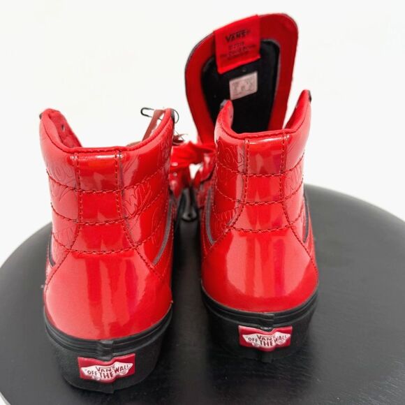 Vans NWT David Bowie Ziggy Stardust Red Patent Leather High Tops - Picture 4 of 9